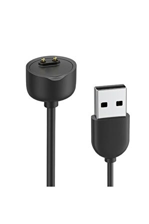 Xiaomi Mi Band 5 Ile Uyumlu Akıllı Saat Şarj Kablosu Manyetik Usb Şarj Aleti Siyah