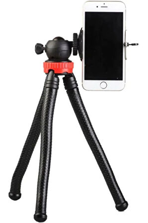 Flexible Youtuber 30cm Ahtapot 360 Derece 320gr Selfie Telefon Tutucu Tripod+Bluetooth Kumandalı