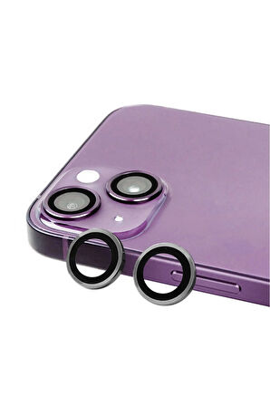 Iphone 14 Ile Uyumlu Profesyonel Kamera Lens Koruma Camcov Gri
