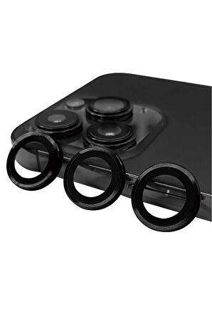 Iphone 14 Pro Ile Uyumlu Profesyonel Kamera Lens Koruma Camcov Siyah