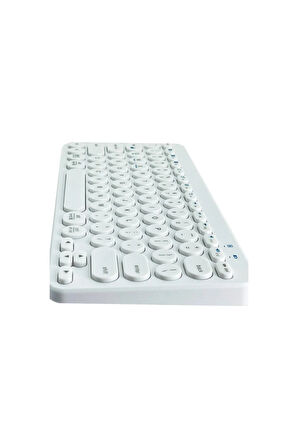 B380 Bluetooth Bağlantılı Ince Tasarım Ipad Ile Uyumlu Telefon Tablet Için Q Klavye Beyaz