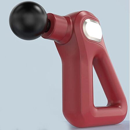 Coverzone Masaj Aleti 30W Motorlu Derin Doku Kas Masaj Tabancası 12 Kademeli Masajı Type-C Hızlı Şarj Girişli 8 Farklı Masaj Başlıklı F750 Kırmızı