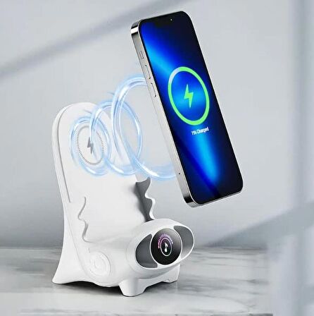 Coverzone 3 in 1 Kablosuz şarj cihazı Ve Telefon Tutucu Masaüstü Evrensel 15W Qi Kablosuz Şarj İstasyonu Iphone Stand Dock Akıllı Hızlı Kablosuz Şarj Standı