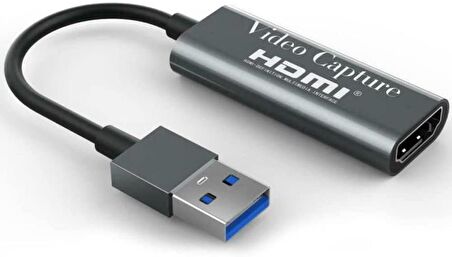 Coverzone 4k Usb 3.0 Capture Video Yakalama Adaptörü Hdmi to Usb 4K 1080P 60FPS Akış Öğretim Video Konferans veya Canlı Yayın için Oyun Yakalama Kartı