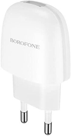 Borofone BA49A Lightning - Type-C Hızlı Şarj Aleti Beyaz