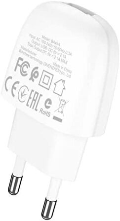 Borofone BA49A Lightning - Type-C Hızlı Şarj Aleti Beyaz