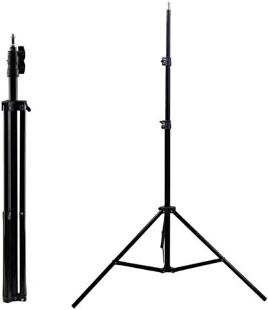 Coverzone Tekerlekli Tripod Kamera Işık Ayağı Demir 940GR Fotoğraf Makinesi Paraflaş Kamera 70-210 cm Yayıncı Vlog Youtuber Işık Tripod Ayağı (Normal Standart 470 GR Alüminyum Ayak + 3 Tekerlek)