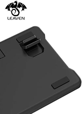 Leaven K610 Mini Kablolu Mekanik RGB Işıklı Klavye 61 Tuşlu Kırmızı Switch Kompak ve Şık Tasarım İngilizce Q Klavye 10cm x 29cm (Lacivert - Beyaz)