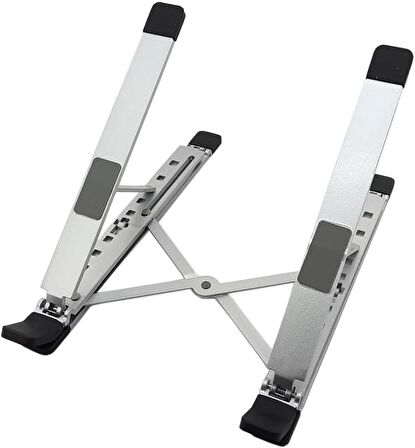 Coverzone Kaliteli Tok Alüminyum Dizüstü Bilgisayar Notebook Standı Yüksekliği Ayarlanabilir 30cm Maksimum Yükseklik Stand Taşınabilir Yükseltici MacBook Uyumlu Tüm Dizüstü Bilgisayar 10-16 inç N8