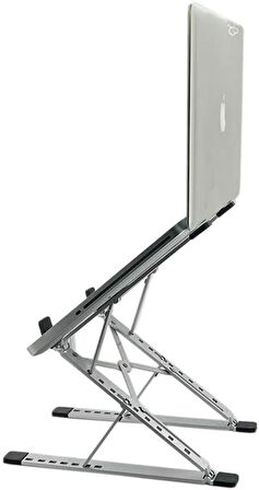 Coverzone Kaliteli Tok Alüminyum Dizüstü Bilgisayar Notebook Standı Yüksekliği Ayarlanabilir 30cm Maksimum Yükseklik Stand Taşınabilir Yükseltici MacBook Uyumlu Tüm Dizüstü Bilgisayar 10-16 inç N8