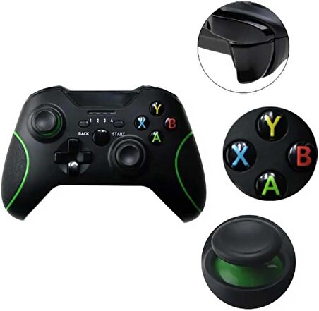 Coverzone Xbox One Oyun Kolu Pc ile Uyumlu Game Pad Rahat ve Konforlu Kullanım Özgün Tasarım XB1 (Kablosuz)