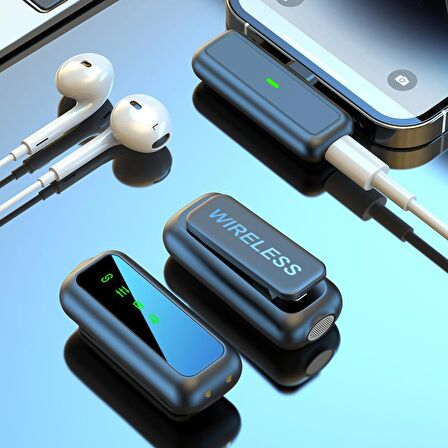 Coverzone Type-C Uyumlu Youtube Twitch Canlı Yayın Tiktok Klipsli Yaka Mikrofonu iPhone15 Modellerine Uyumlu Type-C Uyumlu Modellerine Uyumlu J11 (Type-C)