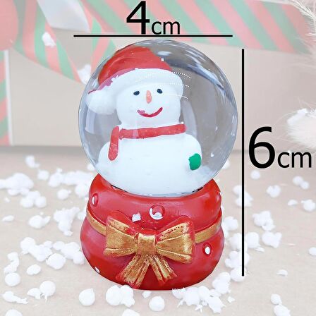 Coverzone Kardan Adam Masaüstü Cam Küre Aydınlatma Dekoratif Hediyelik Yılbaşı veya Doğum Günlerine Özel Tasarım 6cm x 4cm No:3 [Enerji Sınıfı A]