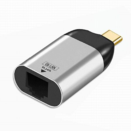 Coverzone 3.1 Type - C to Ethernet RJ45 Adaptör Çevirici 1/1000 1 Gigabit Tip C Ethernet Ağ LAN Adaptörü Macbook ve Type C çıkışlı Notebook Dizüstü Bilgisiyar Uyumlu S-1725
