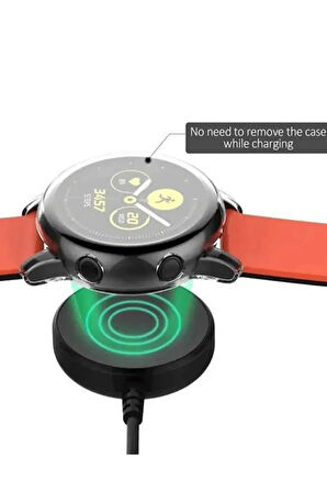 Samsung Galaxy Watch 6 ile Uyumlu Akıllı Saat Usb Şarj Aleti Akıllı Saat Şarj Kablosu Manyetik Siyah