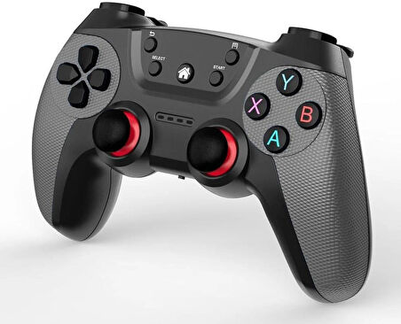 Coverzone 2.4G Kablosuz Gamepad PC Uyumlu Pilli Joystick Wireless Oyun Kolu Kişiselleştirilmiş Düğme, Hassas Trigger Kaymaz Tasarım G2.4G (Gri)