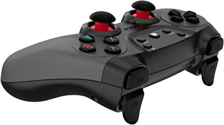 Coverzone 2.4G Kablosuz Gamepad PC Uyumlu Pilli Joystick Wireless Oyun Kolu Kişiselleştirilmiş Düğme, Hassas Trigger Kaymaz Tasarım G2.4G (Gri)