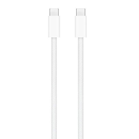 Coverzone Type - C to Type C Hızlı Şarj ve Data Kablo iPhone 15 İle Uyumlu 60 Watt USB-C to USB-C Uyumlu 1 Metre Şarj Kablosu X200 (60W - Beyaz)