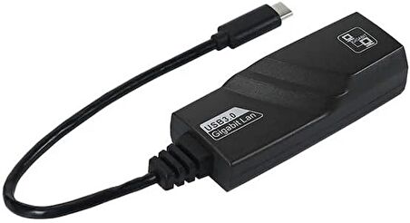Coverzone Type-C Ethernet Adaptör 1000 mbps Gigabit LAN Type-C to Ethernet Çevirici Type-C to RJ45 Çevirici (NRT-1049)