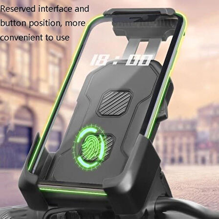 Coverzone Bisiklet Motosiklet ve Scooter için Gidon Uyumlu Telefon Tutucu Orjinal Malzeme Yüksek Kalite 360 Derece Dönebilen Universal Modellere Uyumlu Kolay Kurulum ve Kullanım CZ027