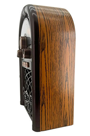 Retro Radyo Taşınabilir Bluetooth Speaker Ve Hoparlör Ahşap Kaplama Klasik Antika Tarzı R-1950-BTL