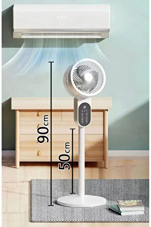90cm Fan Led Ekranlı Kumandalı Vantilatör Ayarlanabilir 3 Farklı Boy Cvr-vn101