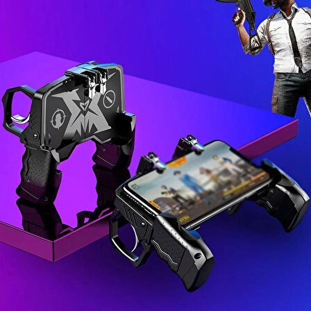 Coverzone PUBG, Call of Duty, Fortnite, Hedef Tetikleyici Yangın Düğmeleri L1R1 Shooter Hassas Joystick, 4,7-6,5 inç iPhone Android Telefon için Oyun Kolu K21