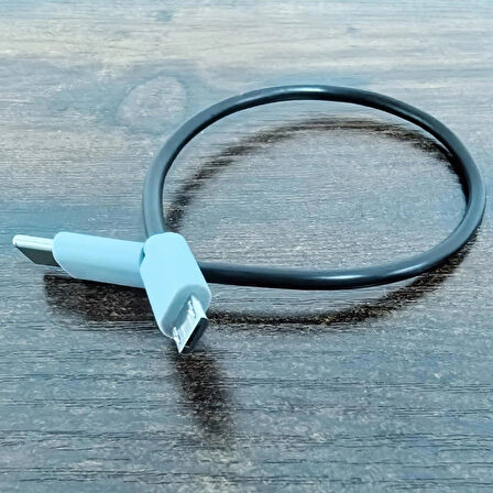 Coverzone Type-C to Mikro USB Kablosu, USB Tip C - Mikro B OTG Kablosu Erkek - Erkek Şarj Veri İletimi, 30 Santimetre Kablo (ZR796-30cm Kablo)