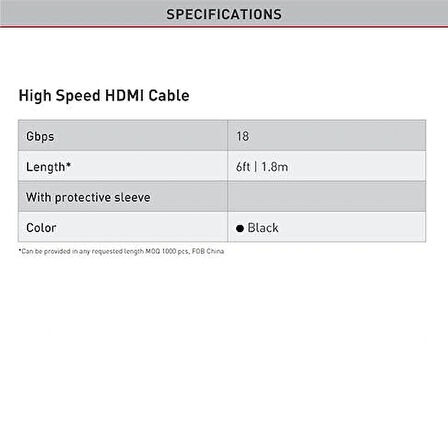 Barkan HDMI Kablo 10.2 Gbps 1.8 Metre 24K Gold Plated hdmi Cable HD18S1