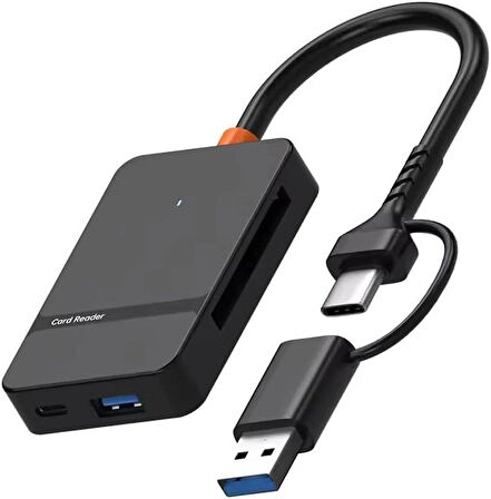 Coverzone Çoklayıcı Adaptör 7 in 1 USB/Type-c To USB A, USB C Macbook uyumlu Çevirici Adaptör Çok Portlu Çoklayıcı 7 in 1 USB HUB Tip C (ADS-316)