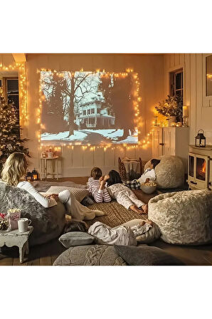 30 Metre Fişli Sarı Led Işık Noel Yılbaşı Ağacı Işığı Led Ampül Çam Ağacı Balkon Salon Süsleme