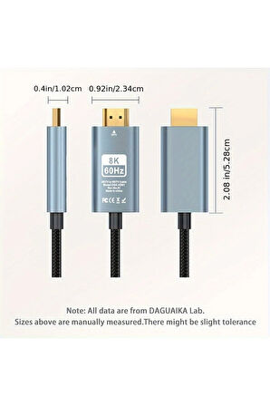 HDMI to HDMI Kablo, 8K 60Hz 200cm Yüksek Hızlı, HDMI Kablo 2 Metre ZR860