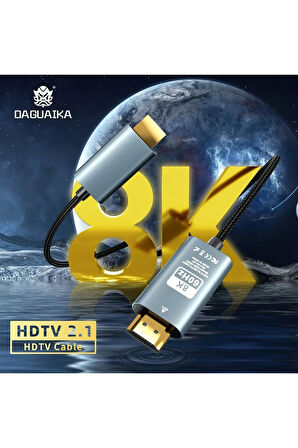 HDMI to HDMI Kablo, 8K 60Hz 200cm Yüksek Hızlı, HDMI Kablo 2 Metre ZR860