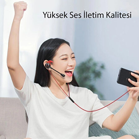 Coverzone Kulakiçi Oyun Kulaklıkları, Kablolu ve Mikrofonlu Kulak içi kulaklıklar, Gürültü Engelleme, 3,5mm Earphone, Telefon Uyumlu REP-L19