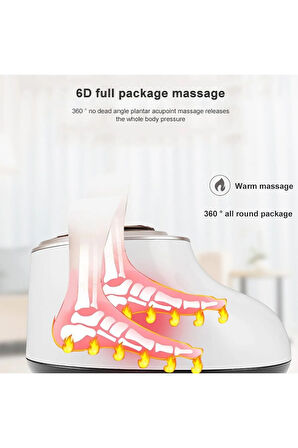 Tam Otomatik Akıllı Sıcak Kompres Yoğurma Ayak Masajı Çıkarılabilir Bez Kapak, Silver Renk HY-998