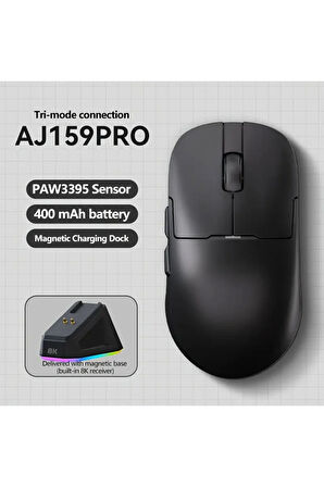 AJAZZ AJ159 PRO 3 Modlu 8000Hz 26.000 DPI Manyetik Şarj İstasyon PAW 3395 Optik Sensör Gaming Mouse