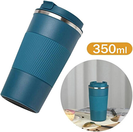 Coverzone Profesyonel 304 Paslanmaz Çelik Sıcak ve Soğuk Çay Kahve Termosu Paslanmaz Çelik 350ml Kapasite Termos Suluk Gezi Piknik için Okul Termosu Ev İş Spor için MTR350-X