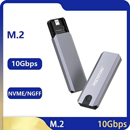 Coverzone M2 SSD Harici Okuyucu ve Yazıcı 10 Gbps Type-C Harici Bellek Kart Okuyucu NVME - NGFF/USB 3.1-3.2 CHC-M2 ZR965 Optimus