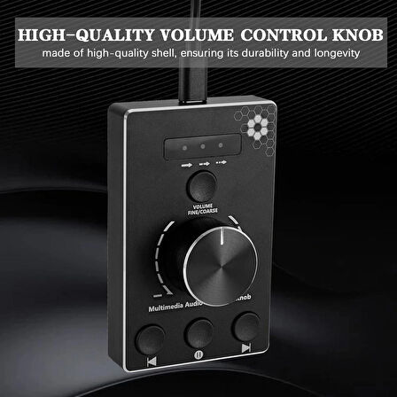 Coverzone Ses Düğmesi, pc için Usb Ses Kontrol Düğmesi, Tek Tıkla Sessiz İşlevli Multimedya Denetleyici Düğmesi ve Win ve Mac için 3 Ses Kontrol Modu OZU8