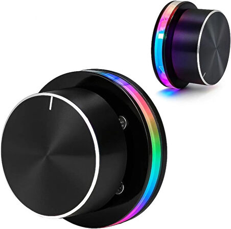 Coverzone USB Ses Kontrol Düğmesi, Android System PC Için RGB Işığı Ile Multimedya Tip C Harici Ortam Ayarlama Denetleyicisi Takın Ve Oynatın USB to Type-C Kablolu GC-91