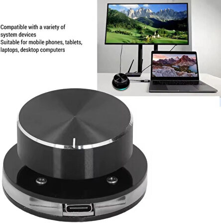 Coverzone USB Ses Kontrol Düğmesi, Android System PC Için RGB Işığı Ile Multimedya Tip C Harici Ortam Ayarlama Denetleyicisi Takın Ve Oynatın USB to Type-C Kablolu GC-91