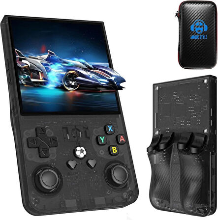 Coverzone 4 inç IPS Ekranlı 720*720 Çözünürlük Oyun Konsolu Retro Arcade Oyun Makinesi 64Gb TF Kartlı Nostalji Atari Oyun Konsolu R36MAX
