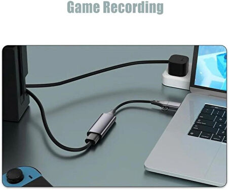 Coverzone Type C Video Capture Yakalama Kartı Uçlu HDMI to Type-C PC Bilgisayar Video Yakalama ZR964