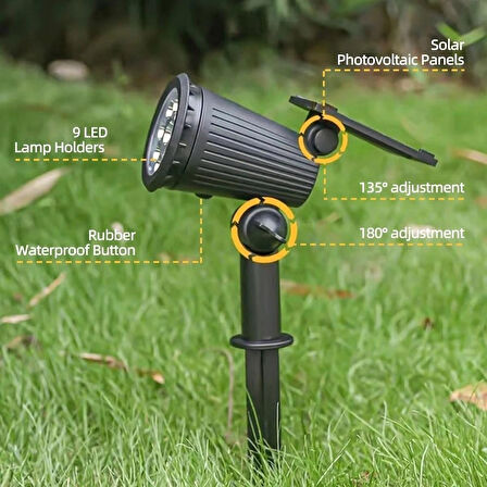 Coverzone 1 Adet Solar Enerjili RGB Renkli Işık Bahçe Işıklandırmak için Lamba Dış Mekan Işık Uygun Güneş Enerjili Aydınlatma Piknik Kamp Tatil için Bahçe, Veranda, Havuz Kenarı Aydınlatması SBRGB-1 [Enerji Sınıfı A]