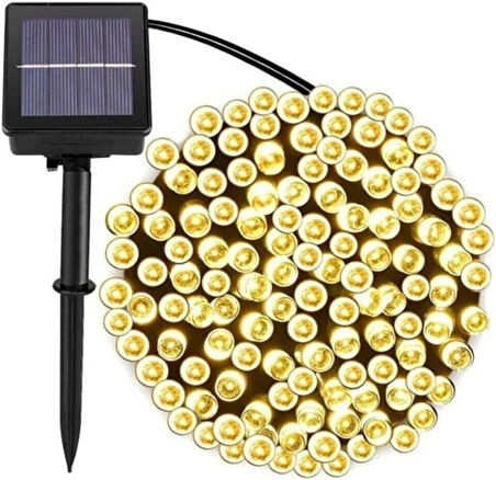 Coverzone 10 Metre 100'lü Led Solar Enerjili Işık Bahçe Işıklandırmak için Lamba Dış Mekan için Uygun Güneş Enerjili Aydınlatma Piknik Kamp Tatil için Bahçe, Havuz Kenarı Aydınlatması SLR-100L [Enerji Sınıfı A]