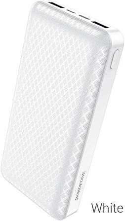 Coverzone Borofone 20000mAh 74Wh, Dual USB Output, USB-C Input ve Micro USB Input Güç Bankası Powerbank iPhone ile Uyumlu Şarj Seviyesi Led Göstergeli Kompakt ve Modern Tasarım BJ3A