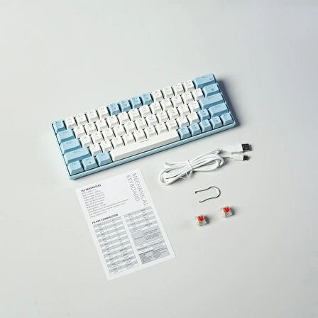 Coverzone ZIFRIEND Türkçe Q Tuş Dizilimi RGB Mekanik Oyuncu Klavye - Kırmızı Switch T62