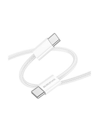 Borofone iPhone ile Uyumlu 60W Şarj ve Data Kablo Type-C To Type-C - 1 Metre - BX103