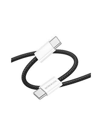 Borofone iPhone ile Uyumlu 60W Şarj ve Data Kablo Type-C To Type-C - 1 Metre - BX103