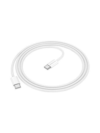 Borofone iPhone ile Uyumlu 60W Şarj ve Data Kablo Type-C To Type-C - 1 Metre - BX103